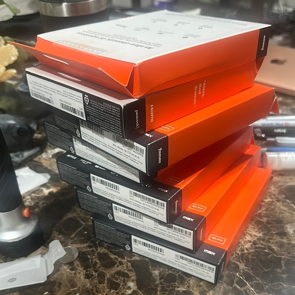 Amazon Orange and White Cell Phones